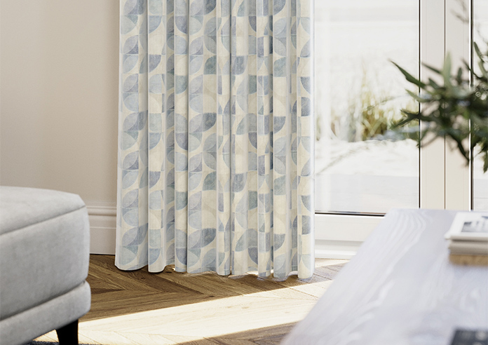 Mosaic Tile, Aquamarine - Made to Measure Curtains - Image 5